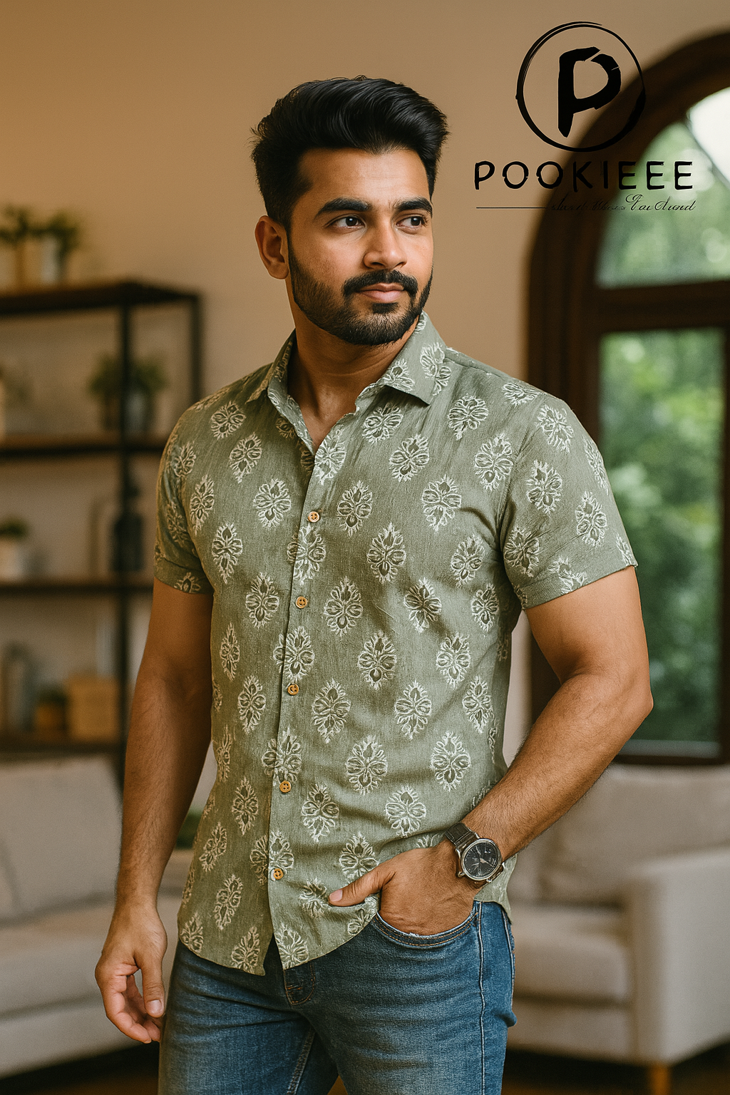 Men’s Cotton Half-Sleeve Shirt